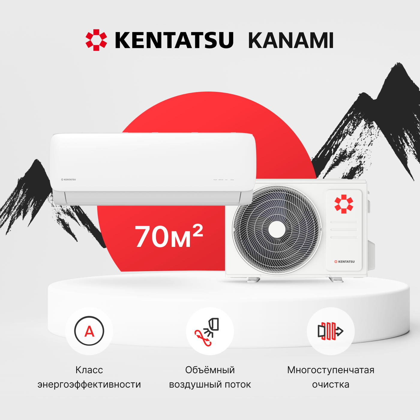 Настенная сплит-система Kentatsu Kanami KSGA70HFAN1/KSRA70HFAN1